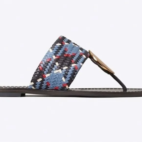 NWT TORY BURCH AUTHENTIC LEATHER PATOS DISC SANDALS 9​​ - Picture 8 of 12